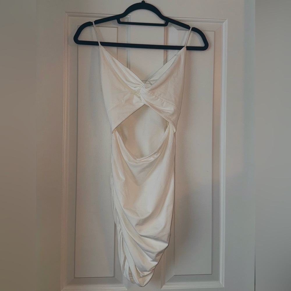 Thrifted White Mini Dress, Small, NEW
